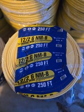 New 250 ft. 12/2 Solid Romex SIMpull CU NM-B W/G Wire Yellow Color-Coded picture