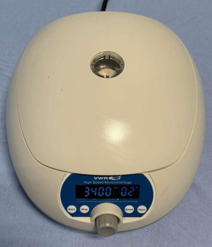VWR High Speed Microcentrifuge Model C1603 VWR High Speed Microcentrifuge Model C1603