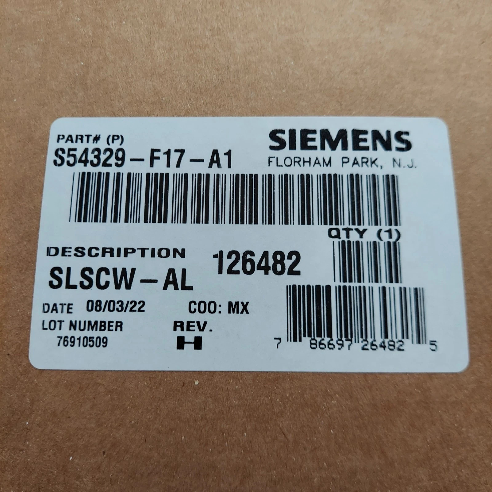 Siemens SLHSCW-F White Ceiling Horn Strobe Fire Alarm S54329-F13-A1 