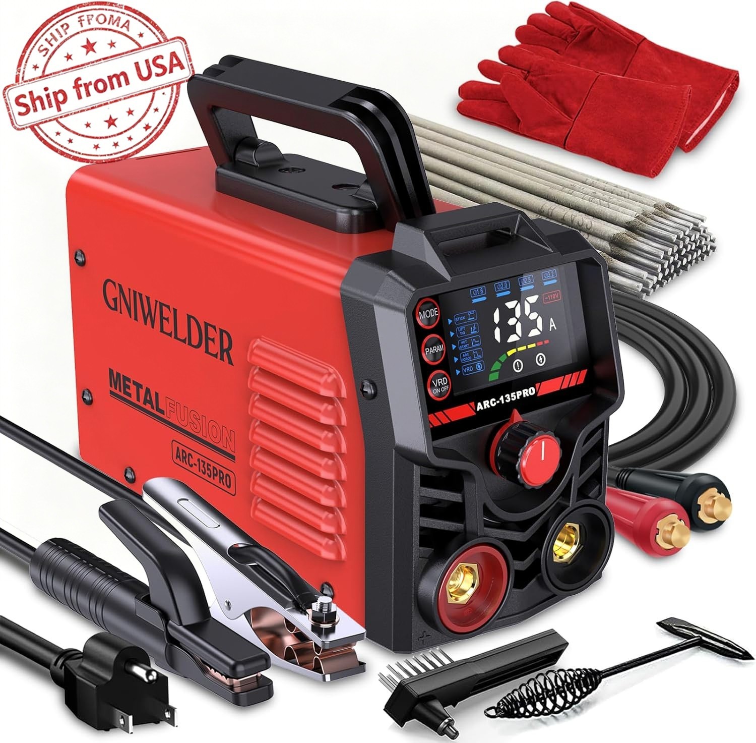 110V Portable Stick Welder ARC Inverter Welding Machine IGBT MMA Welder DIY 110V Portable Stick Welder ARC Inverter Welding Machine IGBT MMA Welder DIY