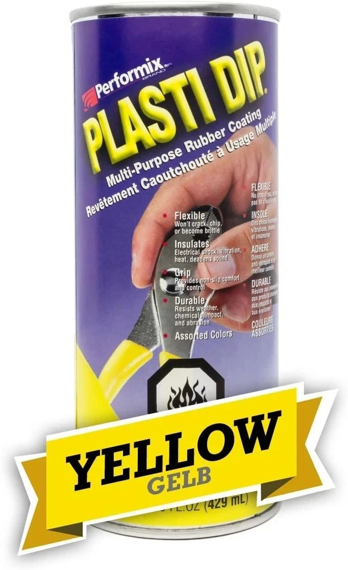 YELLOW 14.5oz Performix PLASTI DIP Plastic Multi Rubber Grip Coating Handle Tool YELLOW 14.5oz Performix PLASTI DIP Plastic Multi Rubber Grip Coating Handle Tool