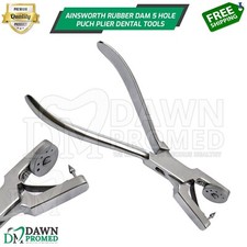 Ainsworth Rubber Dam Punch Rotatory 5 Hole Dental Endodontic Clamp Plier German picture