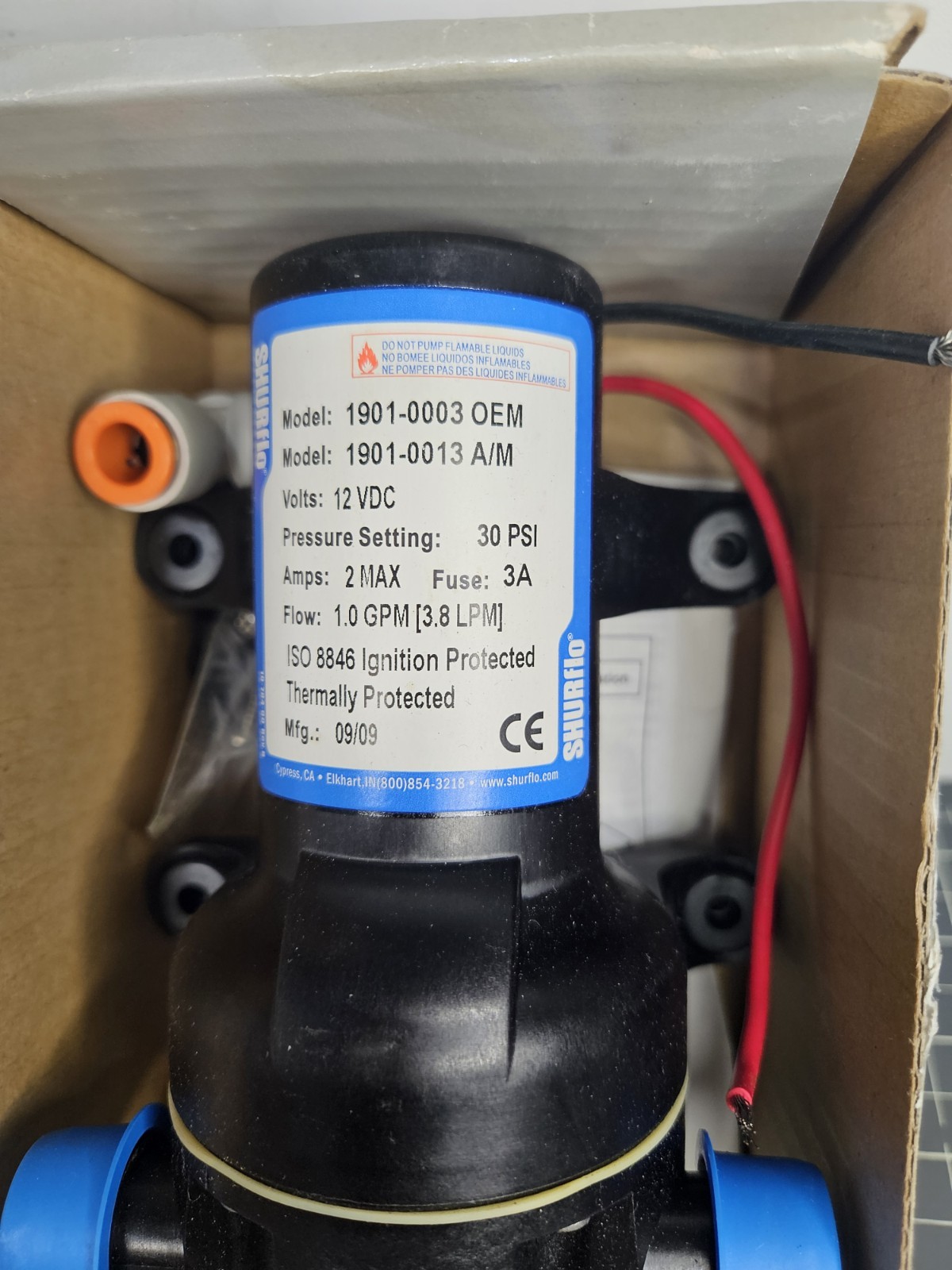 SHURflo Aqua King Mini 1.0 gpm 12vdc 30psi pump Model 1901-0013 SHURflo Aqua King Mini 1.0 gpm 12vdc 30psi pump Model 1901-0013
