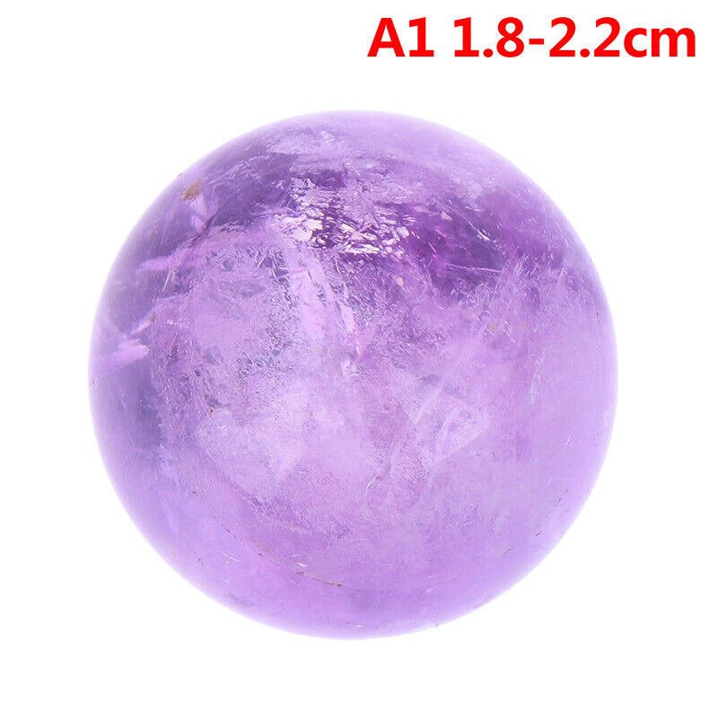 1x Natural Amethyst Quartz Stone Sphere Crystal Fluorite Ball Healing Gemst WT