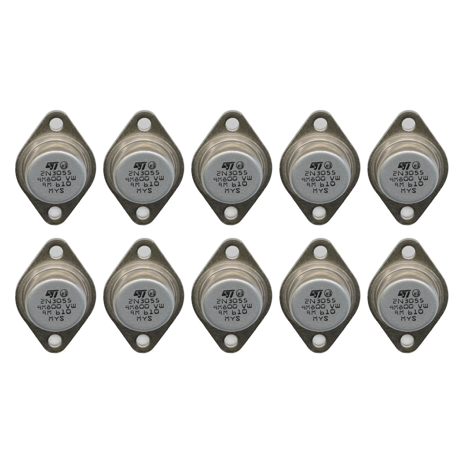 10X 2N3055 TO-3 NPN Amplifier Switch Transistor Audio Power Metal Case 15A/60V 10X 2N3055 TO-3 NPN Amplifier Switch Transistor Audio Power Metal Case 15A/60V