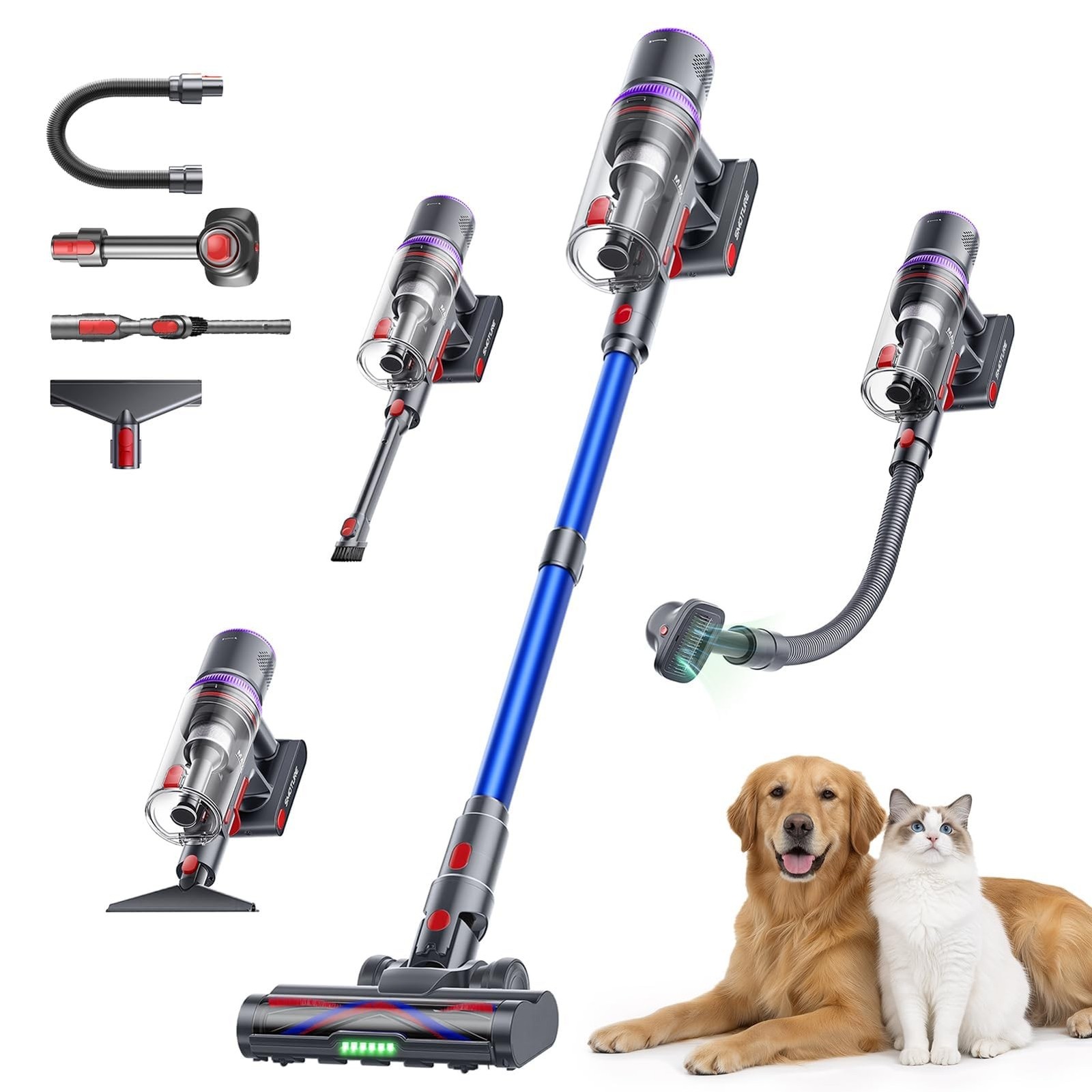 SMOTURE Cordless Vacuum Cleaner, Upgraded 650W 55KPA 70Mins Vacuum Cleaner fo... SMOTURE Cordless Vacuum Cleaner, Upgraded 650W 55KPA 70Mins Vacuum Cleaner fo...