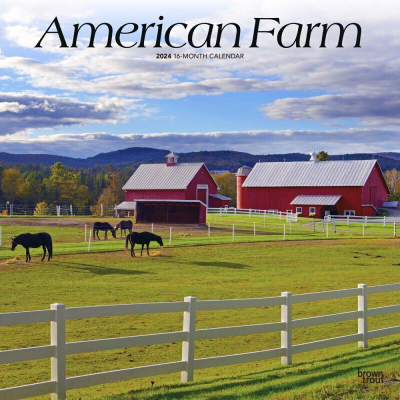 Browntrout American Farm 2024 12 x 12 Wall Calendar w