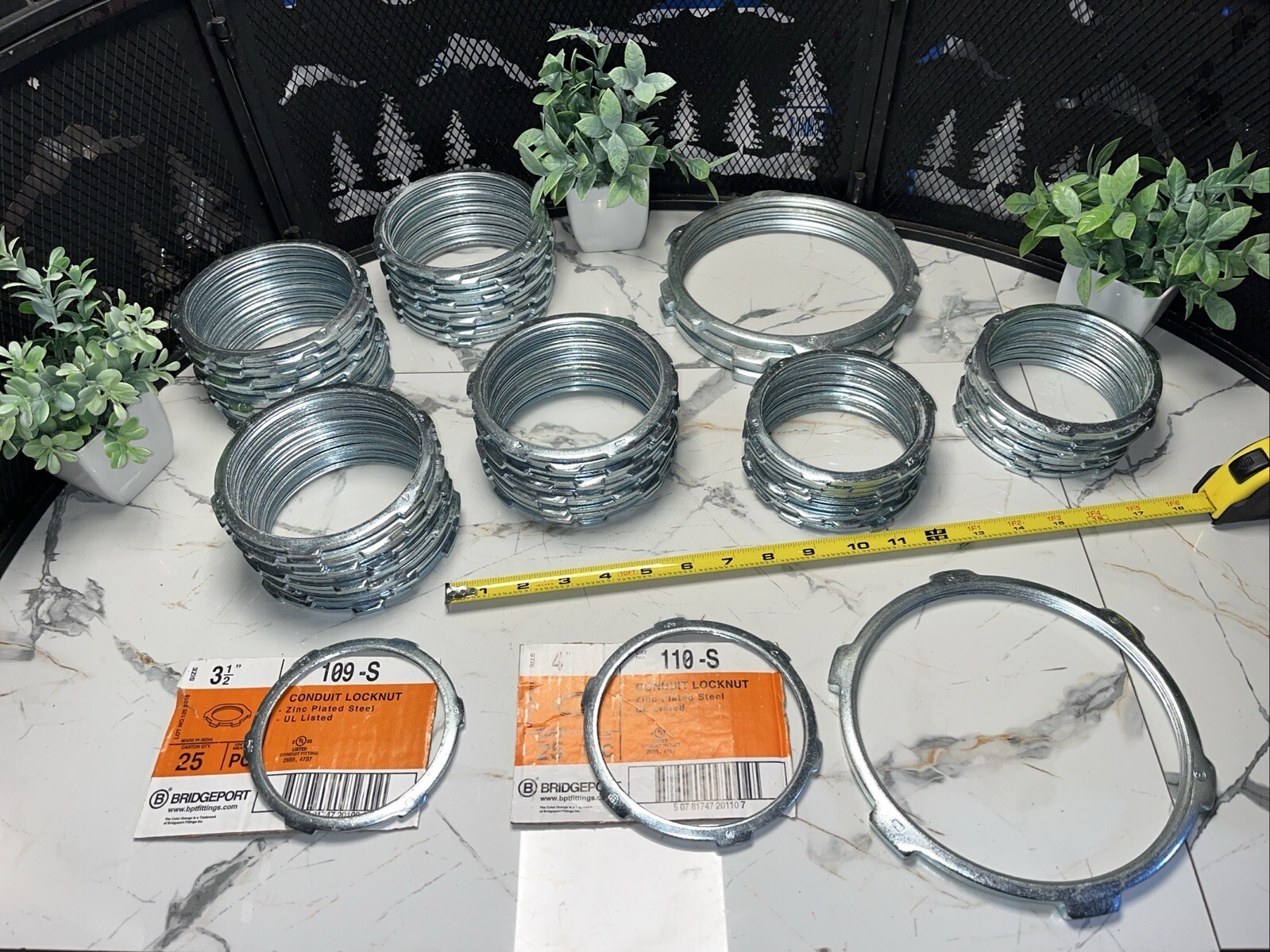 81 QTY MIX LOT- Bridgeport 3-1/2” 4” 6” 112-S Conduit Locknut Conduit 110-S NEW 81 QTY MIX LOT- Bridgeport 3-1/2” 4” 6” 112-S Conduit Locknut Conduit 110-S NEW