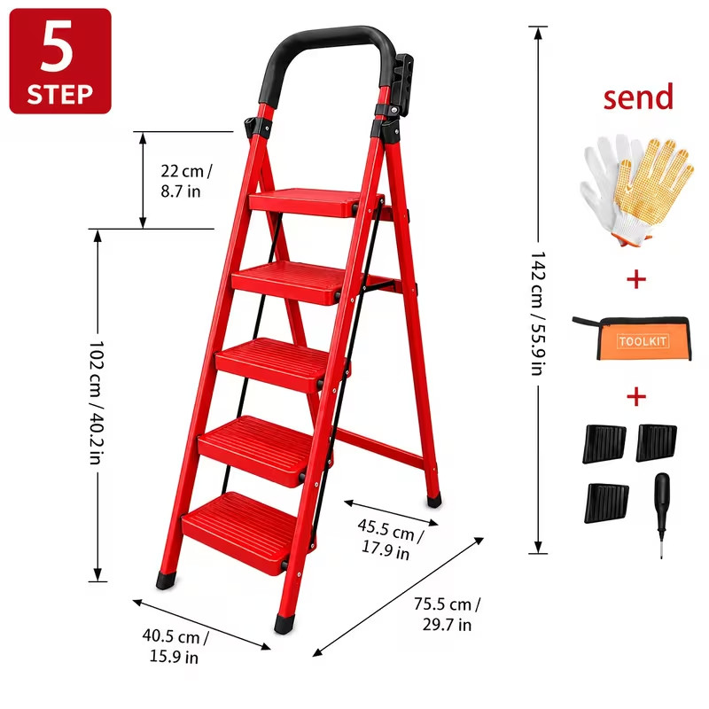 2/3/4/5/6 Step Floding Ladder, Thickened Folding Step Stool 2/3/4/5/6 Step Floding Ladder, Thickened Folding Step Stool