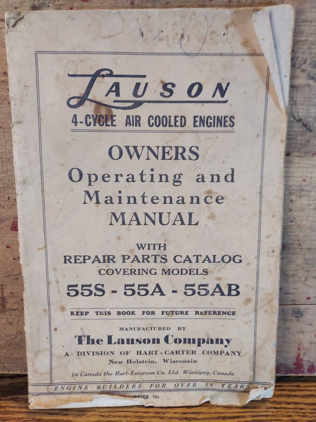 Vintage Lauson 4 Cycle Air Cooled Engines Owners Manual With Parts Catalog WI Co Vintage Lauson 4 Cycle Air Cooled Engines Owners Manual With Parts Catalog WI Co