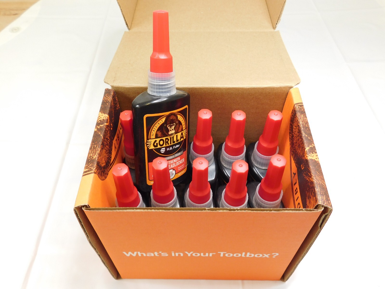 BOX of 10 GorillaPro AT150 Threadlocker Red Liquid (50ml Bottle) 10008080 BOX of 10 GorillaPro AT150 Threadlocker Red Liquid (50ml Bottle) 10008080