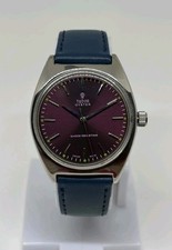 Vintage Tudor Oyster 17 Jewels Manual Winding Swiss Made Men's Watch Purple Dial picture