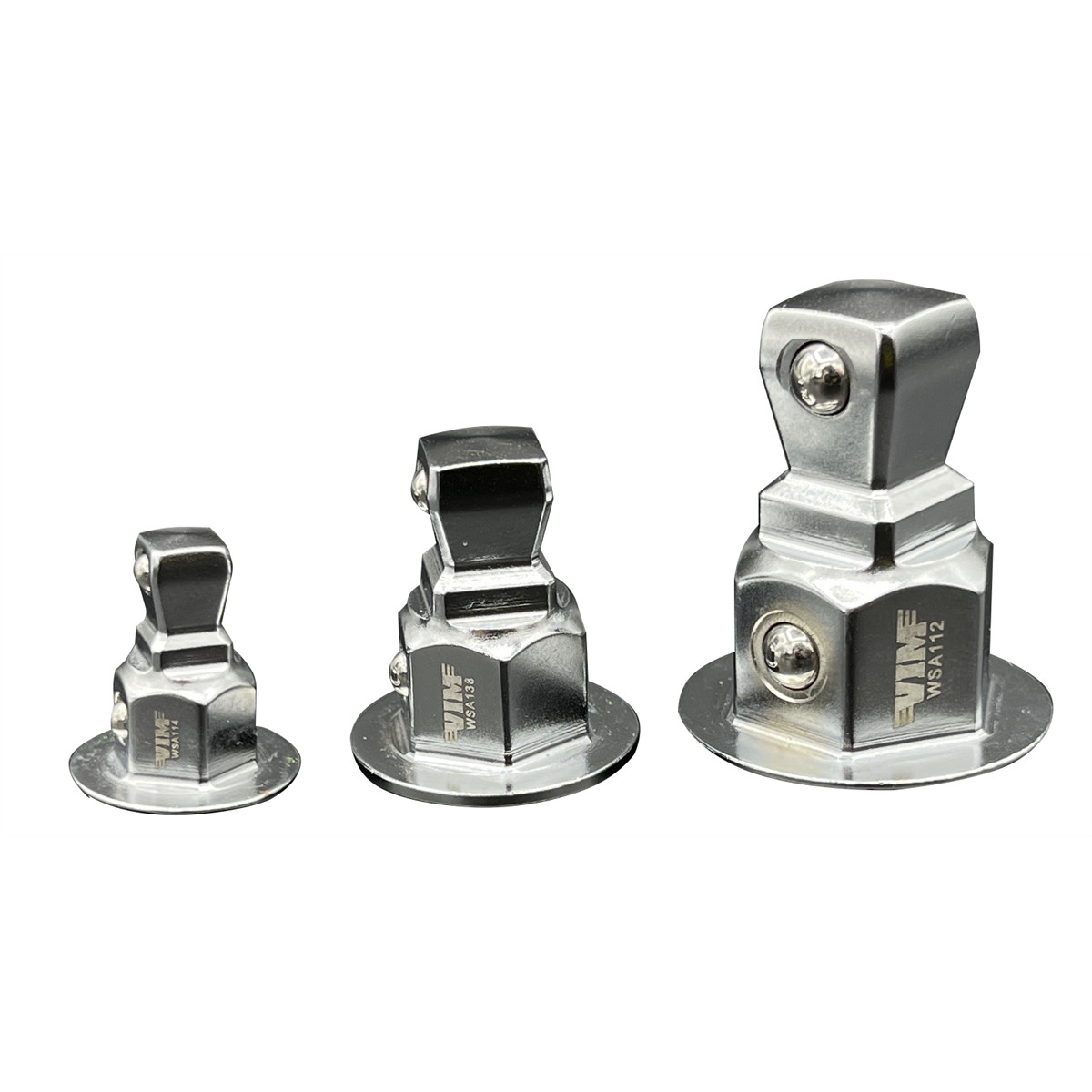  VIM Tools 3 Piece Wrench Wobble Socket Adapter Set WSA100