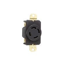 Legrand L1630r Lockingreceptacle, 30A, 10Hp, 480Vac, Black picture