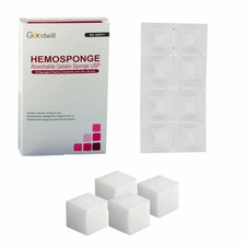 NEW DENTAL HEMOSPONGE ABSORBABLE GELATIN SPONGE STERILE SPONGE #10x10x10mm... picture