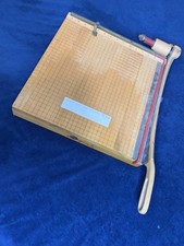 Vtg 15” Ideal School Supply Ingento No. 5 Maple and Cast Iron Paper Cutter XL picture