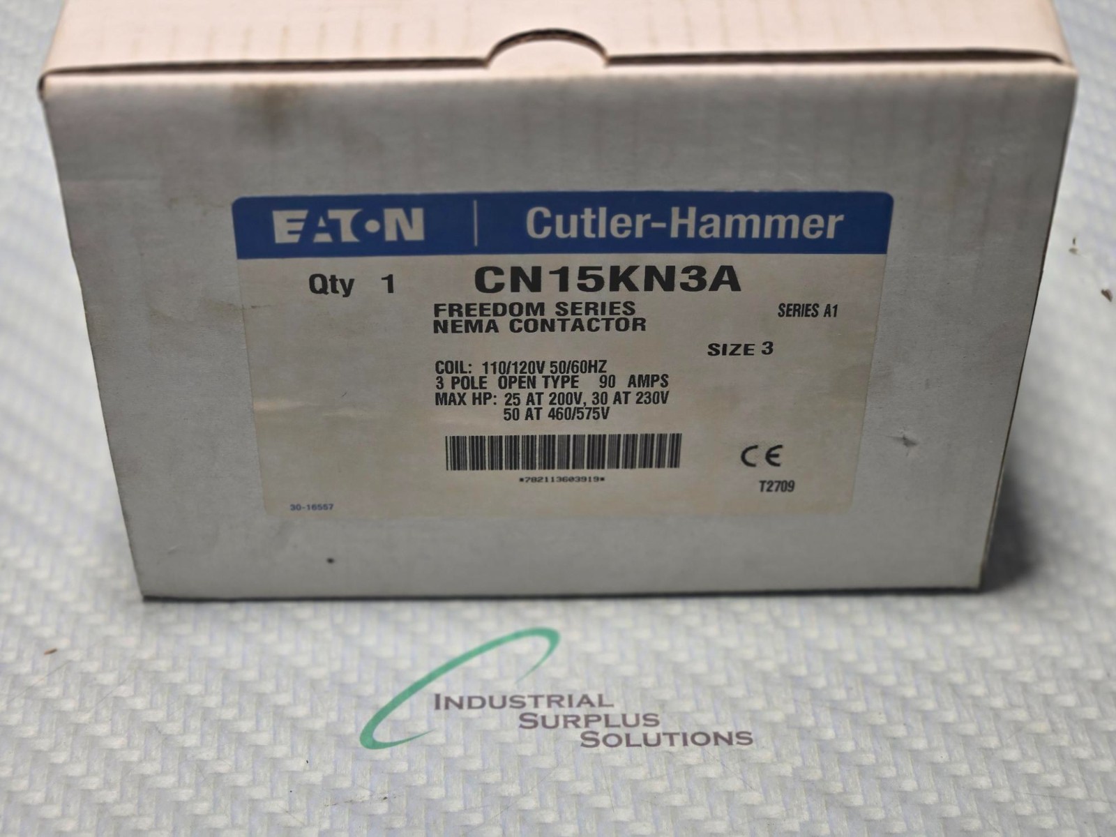 CUTLER HAMMER CN15KN3A CONTACTOR SIZE 3 110-120V COIL