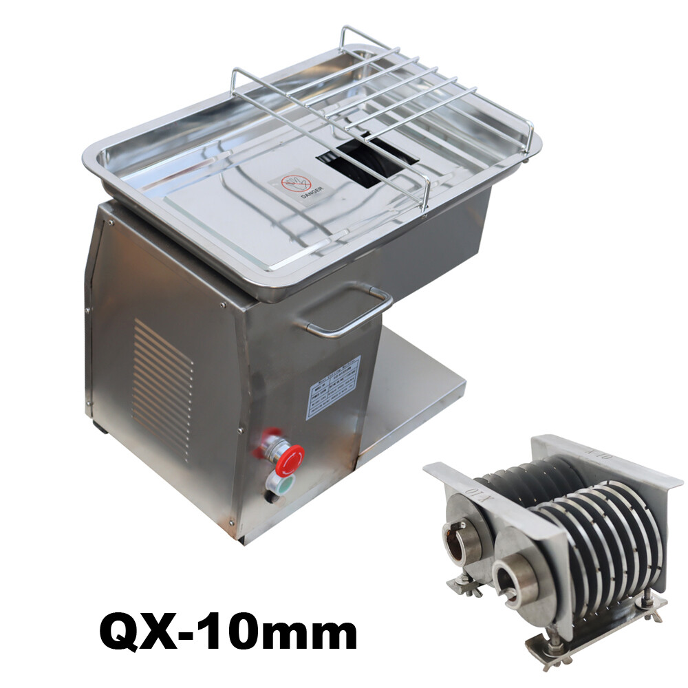 QX-10mm Blade Meat Cutting Machine Meat Slicer Cutter 250kg/h output 550w QX-10mm Blade Meat Cutting Machine Meat Slicer Cutter 250kg/h output 550w