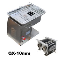 QX-10mm Blade Meat Cutting Machine Meat Slicer Cutter 250kg/h output 550w picture