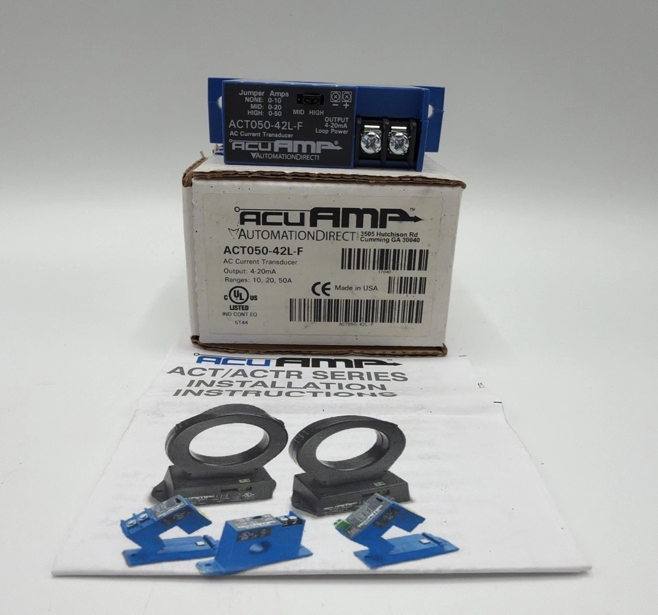 AutomationDirect AcuAmp ACT050-42L-F, AC Current Transducer. New Open Box AutomationDirect AcuAmp ACT050-42L-F, AC Current Transducer. New Open Box