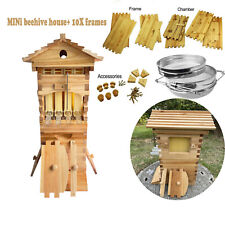 10X Frames &Mini Beehive Auto Flowing 2 Layer Hive House & Honey Filter Strainer picture
