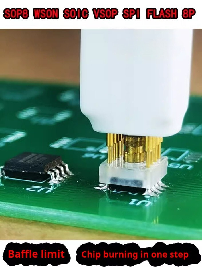 1pc Sop8/Soic8/Vsop8/Wson8 SPI Adapter Clip Pin Flash on Chip Read & Write Probe 1pc Sop8/Soic8/Vsop8/Wson8 SPI Adapter Clip Pin Flash on Chip Read & Write Probe