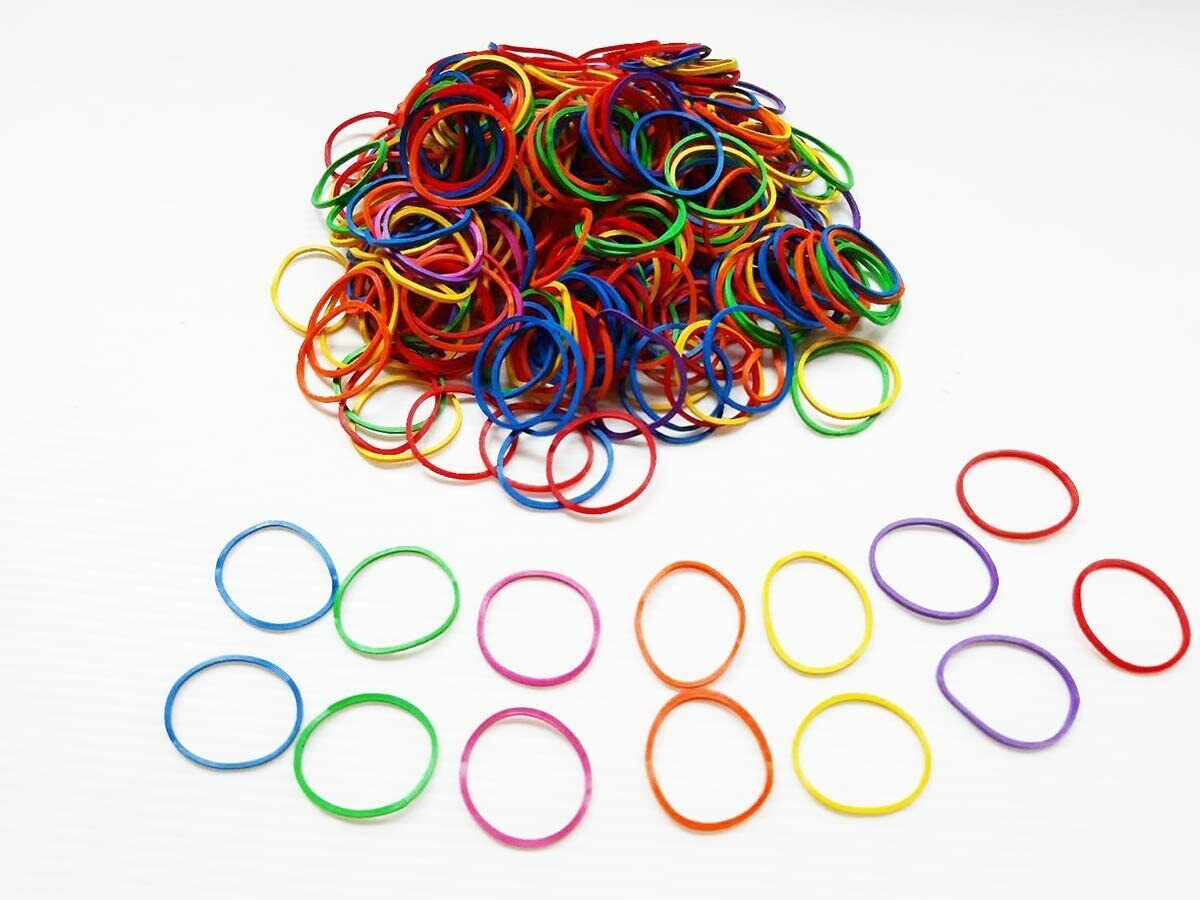 400 pcs Rubber Bands Fancy Ring Strong Stretch 1 inch for Home Kitchen Office