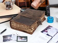 Rustic Vintage Leather journal handmade old paper grimoire sketchbook best Gift1 picture