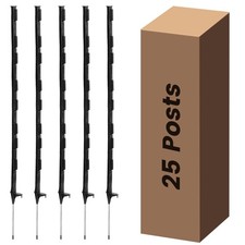 Toriexon Electric Fence Posts 25 Pack, Black 48 inch Step in Fence Posts picture