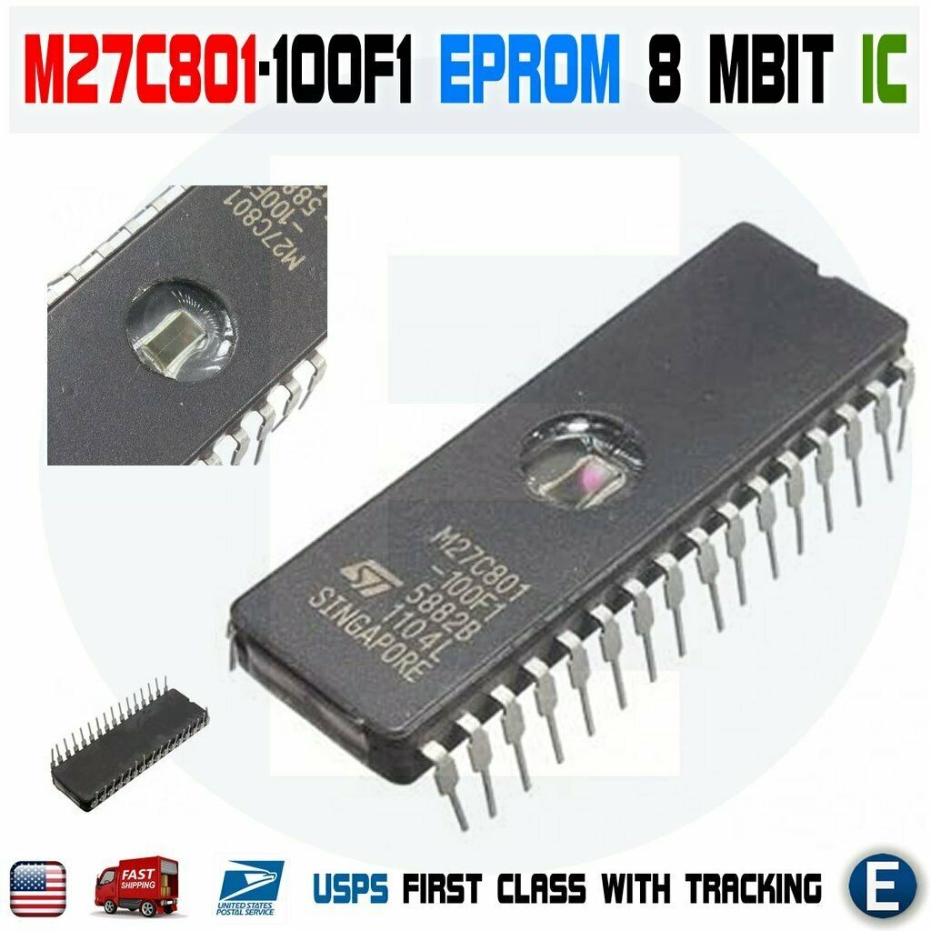 M27C801-100F1 UV EPROM M27C801 8MBIT 100NS DIP32 27C801 Memory IC chip USA M27C801-100F1 UV EPROM M27C801 8MBIT 100NS DIP32 27C801 Memory IC chip USA