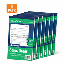 Adams DC4705 Carbonless 2-Part Sales Book, 4 3/16