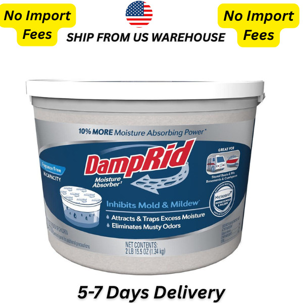 NEW DampRid 2 Lb. 15.5 Oz. Moisture Absorber Hi-Capacity Bucket Fragrance Free