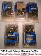 Lot of 500) Ideal Model 410 of Crimp Sleeve Wire Connector, Some have NO Boxes picture