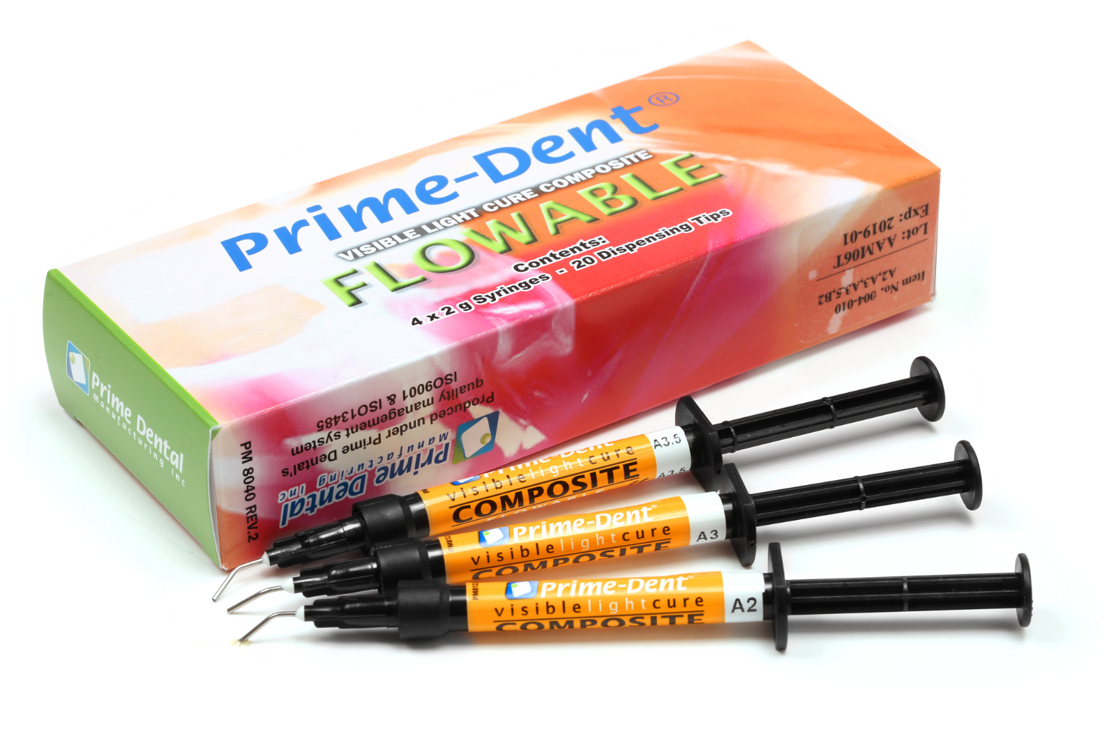 Prime-Dent Flowable Light Cure Dental Composite 4 Syringe Kit - B1 #004-010B1 Prime-Dent Flowable Light Cure Dental Composite 4 Syringe Kit - B1 #004-010B1