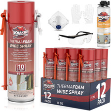 Kraken Wide Spray Foam Insulation Closed Cell Expanding Fire Rated 120BF 12x16oz picture