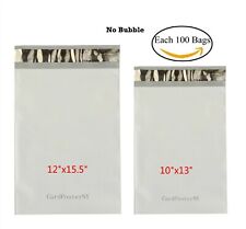 200 Each 100 10x13 12x15.5 Poly Mailers Shipping Envelope Self Sealing Bags 2Mil picture