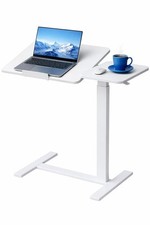 Rolling Laptop Desk Adjustable Height Computer Table Stand up Office Workstation picture