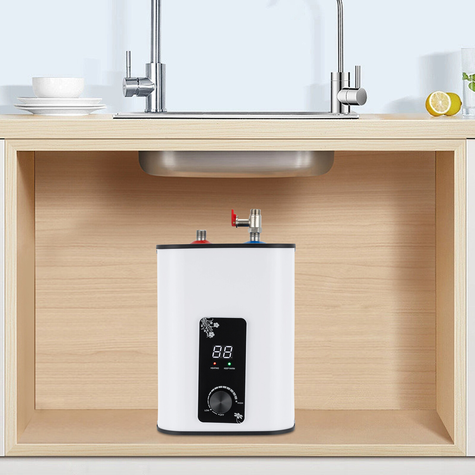 8L Electric Mini Tank Water Heater Rectangle Instant Hot Water Heater 1500W 8L Electric Mini Tank Water Heater Rectangle Instant Hot Water Heater 1500W
