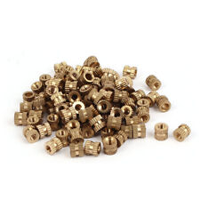 100pcs M3 x 5mm x 5.3mm Brass Cylindrical Knurled Threaded Insert Embedded Nuts picture