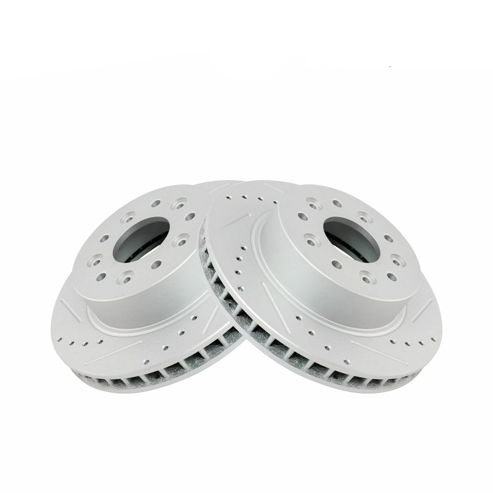 2pcs Front Disc Brake Rotors Drilled Slotted Cast Iron for Chevy Corvette