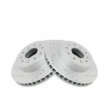 2pcs Front Disc Brake Rotors Drilled Slotted Cast Iron for Chevy Corvette picture