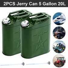 2PCS Jerry Can 5 Gallon 20L Can Metal Tank Emergency Backup Off-road picture