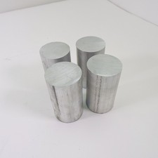 2.5 Diameter Aluminum Round Bar 6061 T6511 Length 2 inches QTY 4  SKU9045 picture