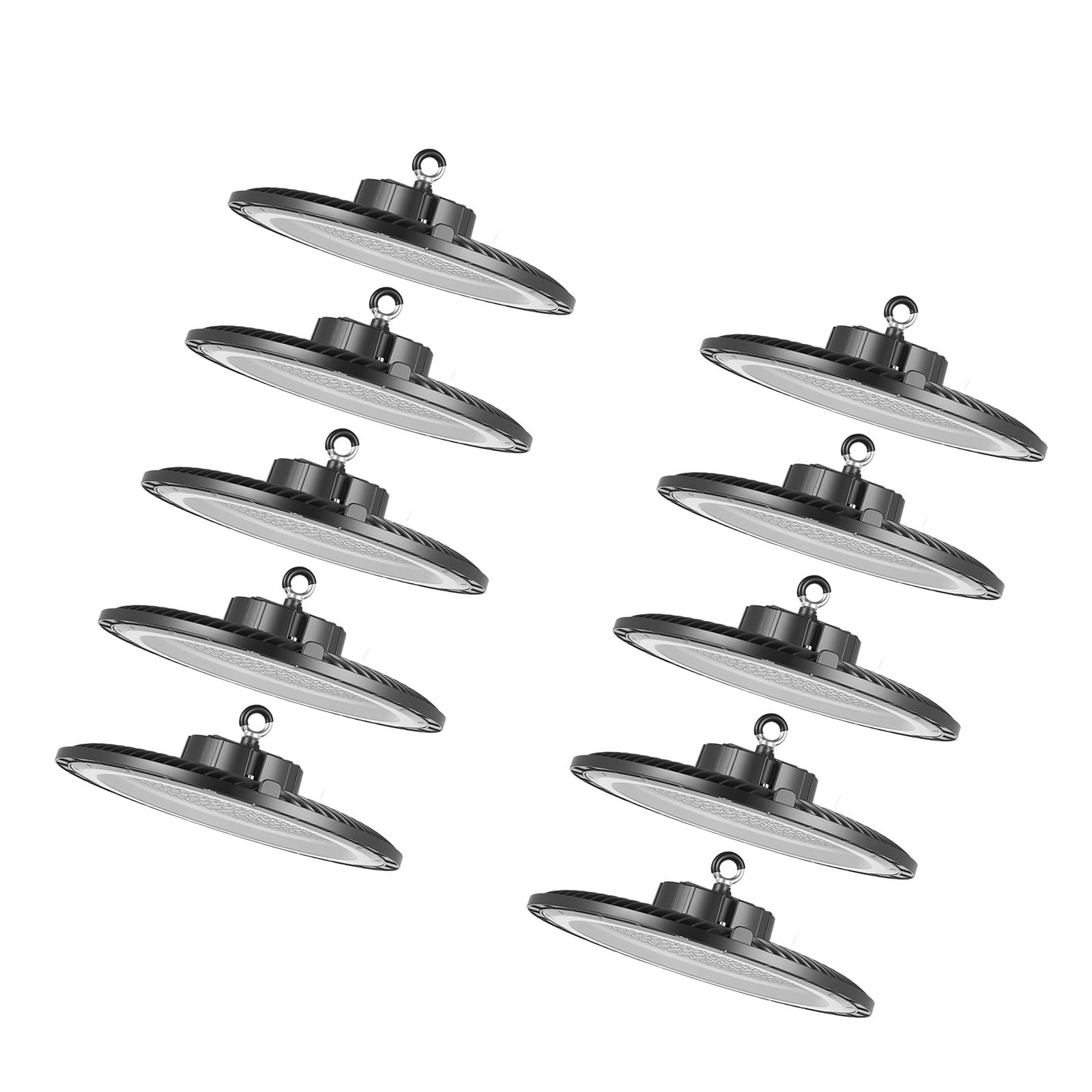 Uimoso 10 Pack LED High Bay Lights 150W 6000K 21000LM for Warehouse and Workshop Uimoso 10 Pack LED High Bay Lights 150W 6000K 21000LM for Warehouse and Workshop