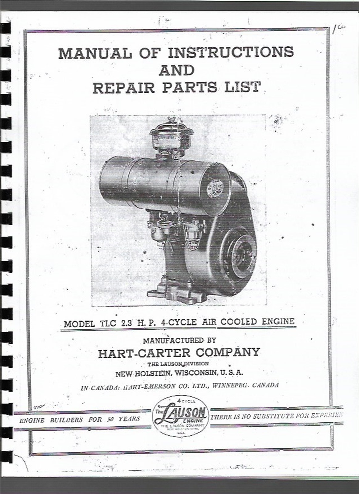 Lauson TLC 2.3 HP 4 Cycle Engine Service Repair Manual