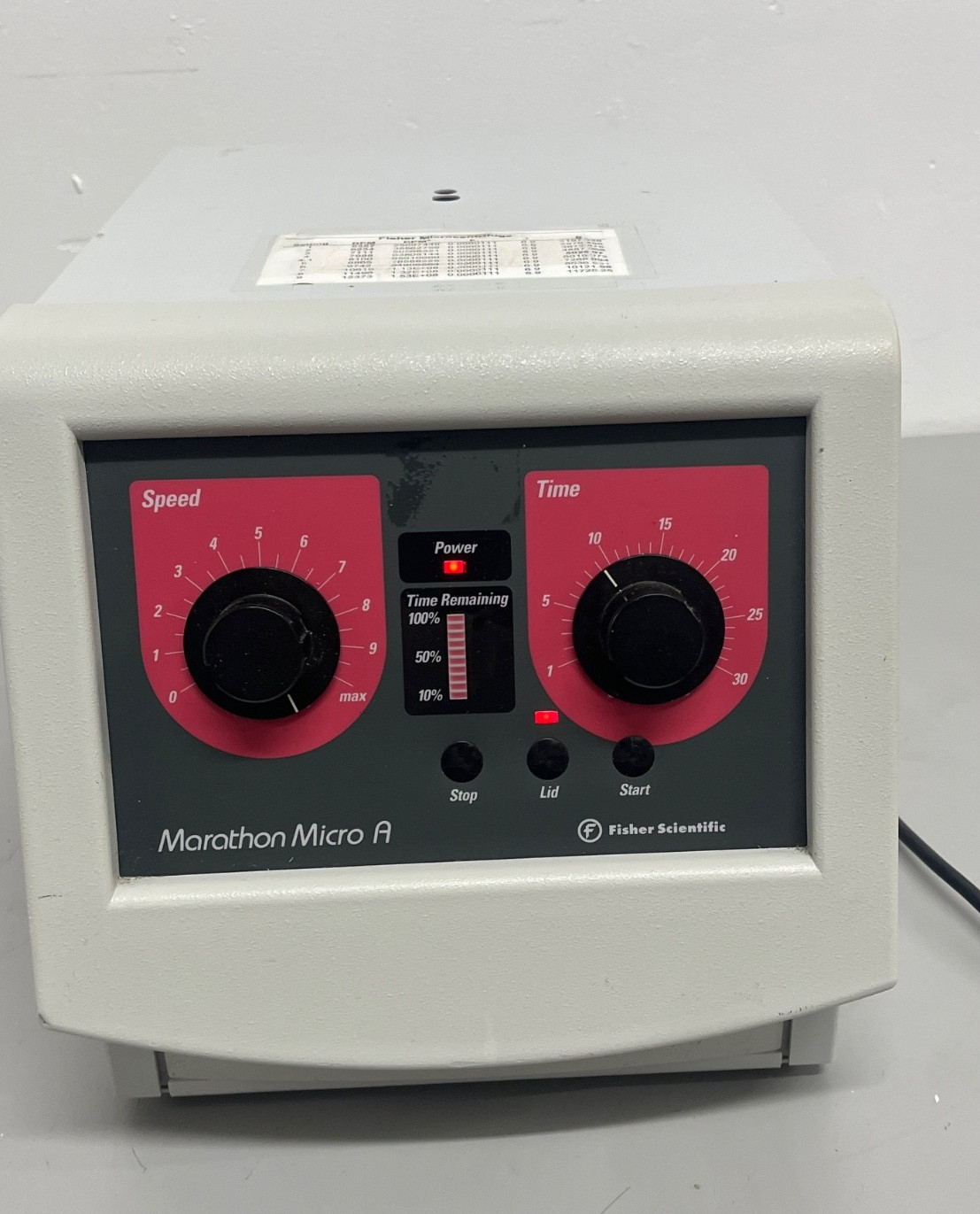 Fisher Scientific Marathon Micro-A Centrifuge 04-977-AR 24-Place w/ Rotor Fisher Scientific Marathon Micro-A Centrifuge 04-977-AR 24-Place w/ Rotor