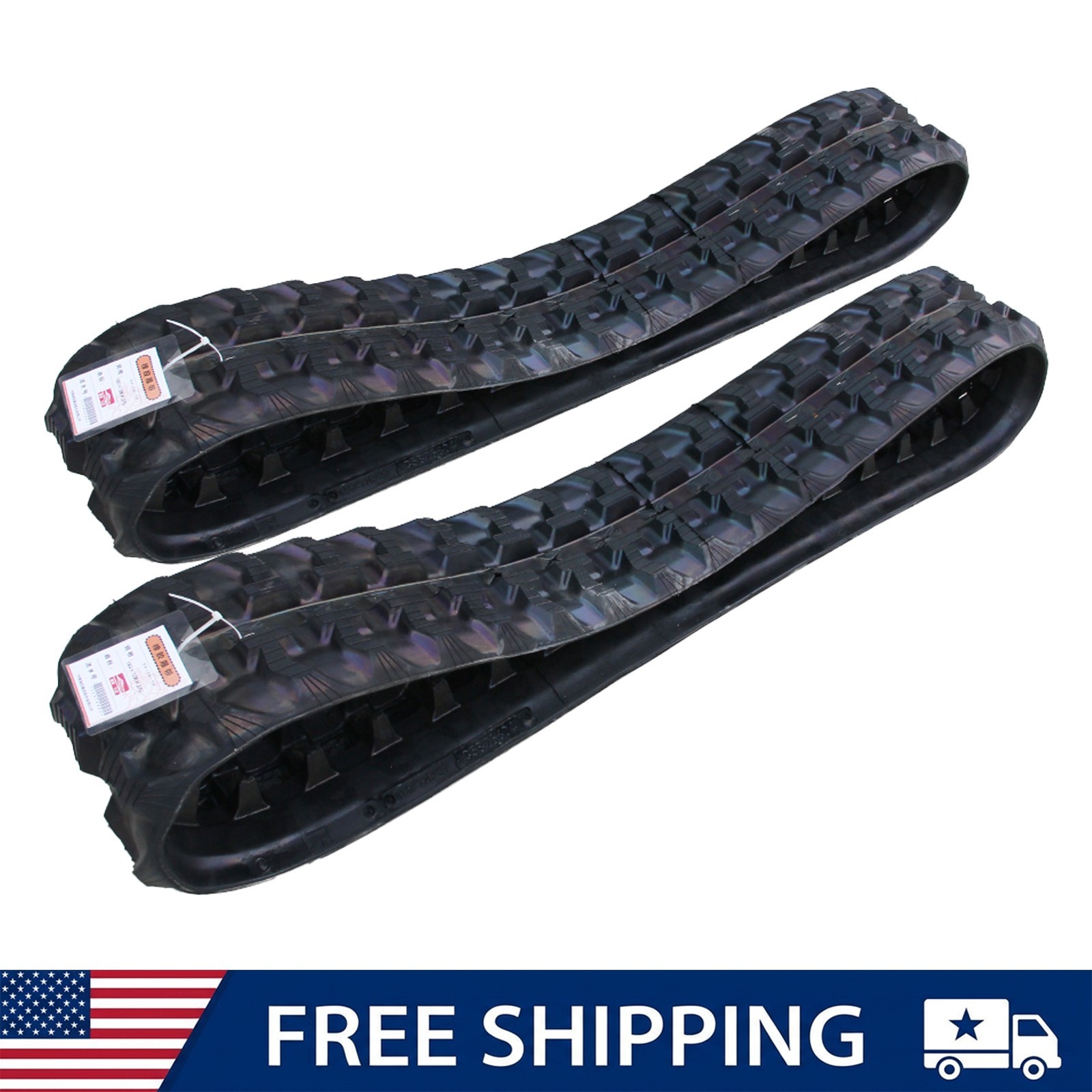 Set of 2 Rubber Tracks 180x72x37 for Mini Excavator Tracked Dumper 180mm Width Set of 2 Rubber Tracks 180x72x37 for Mini Excavator Tracked Dumper 180mm Width
