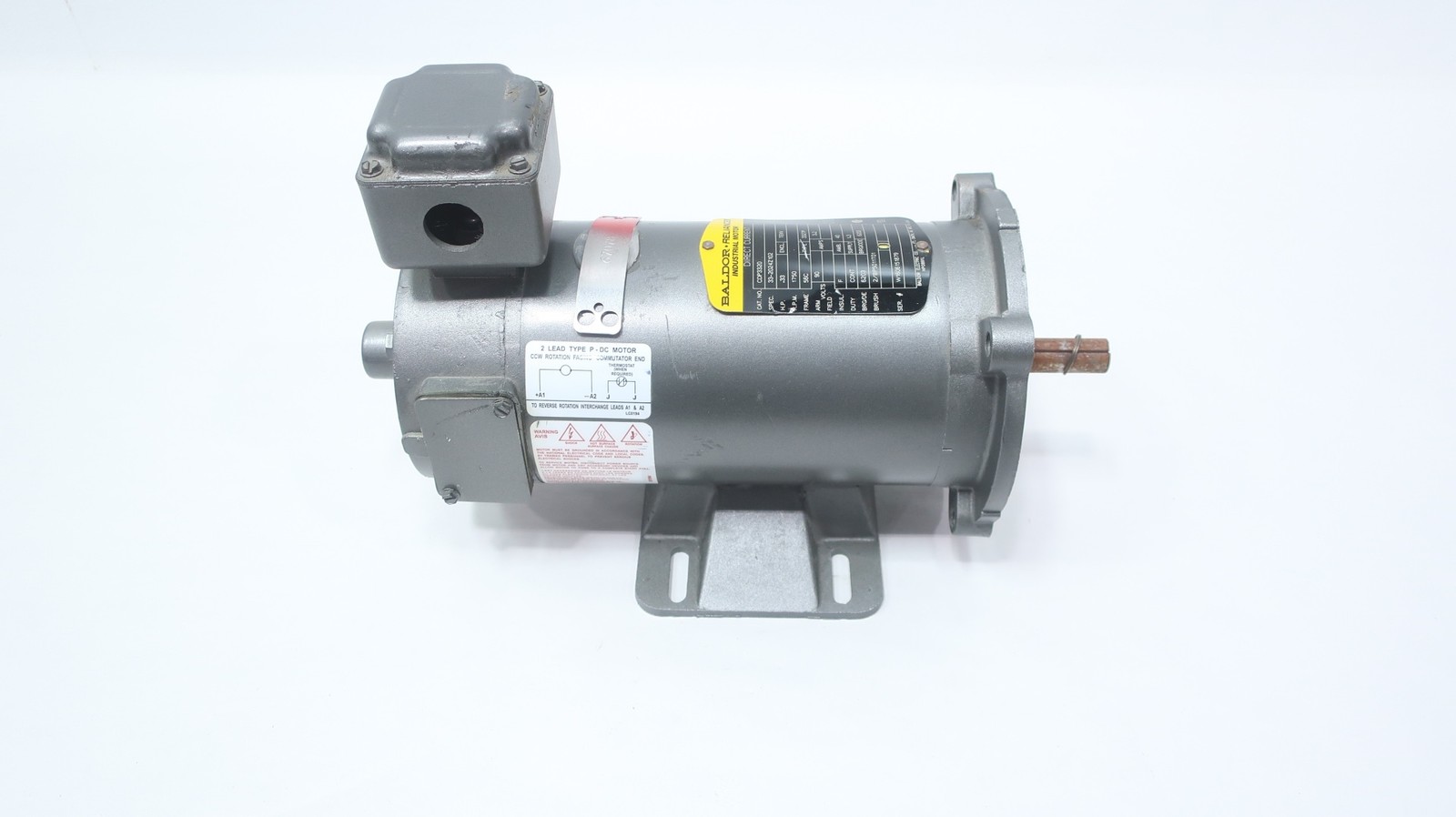 Baldor CDP3320 Dc Motor 56c 0.33hp 1750rpm 90v-dc Baldor CDP3320 Dc Motor 56c 0.33hp 1750rpm 90v-dc
