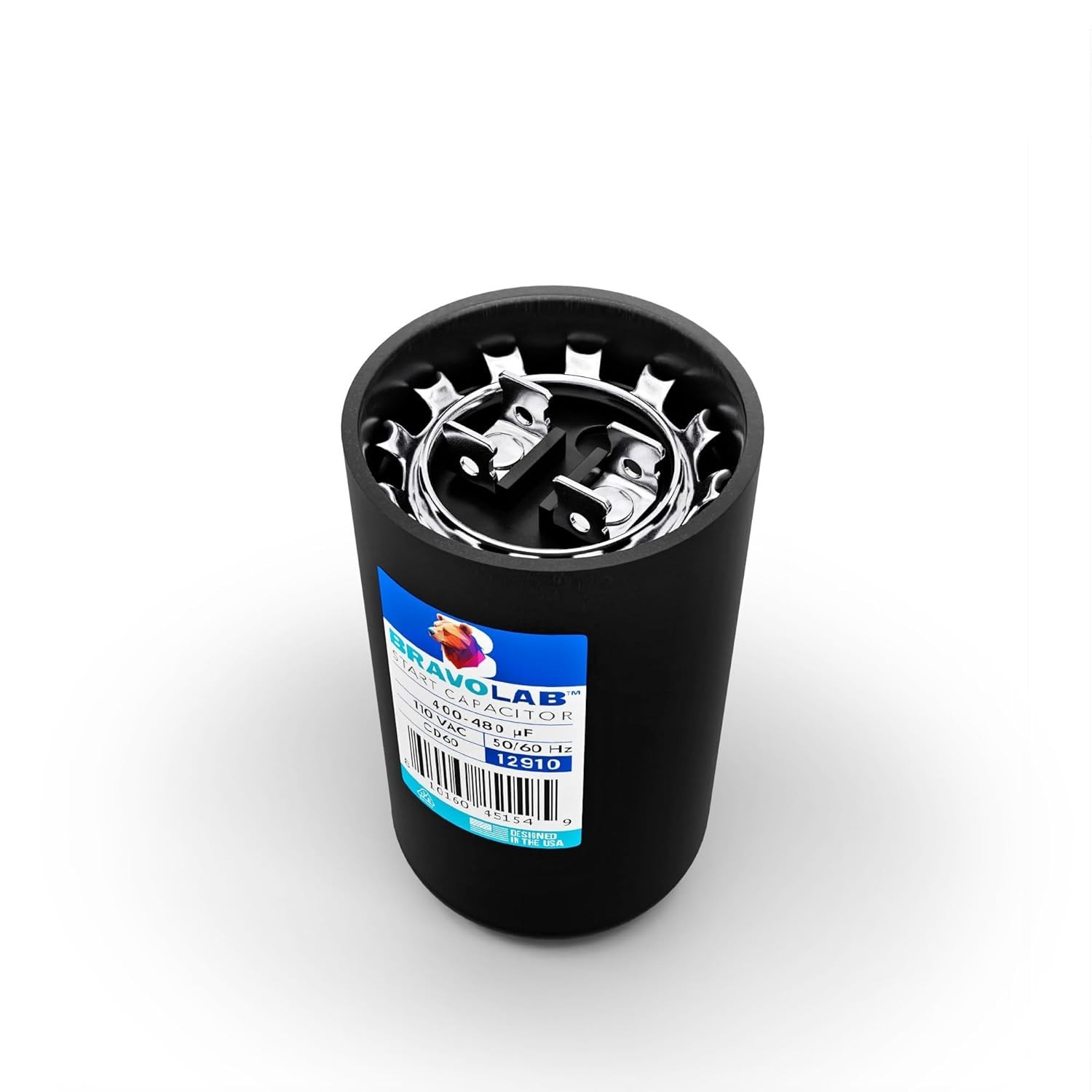 Universal Start Capacitor CD 60 for Electric Motors of 400-480 uF MFD, 110 VAC