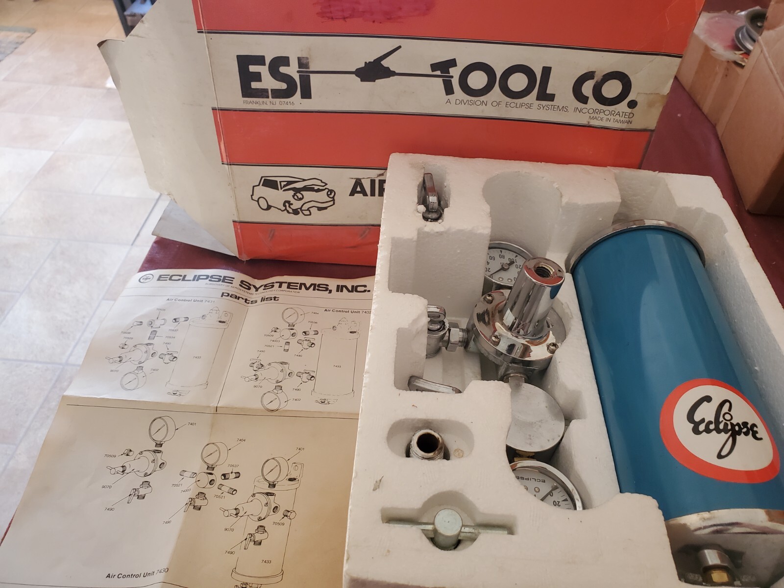 Vintage 1983 Eclipse Systems ESI Tool Company Professional Air Control Unit 7432